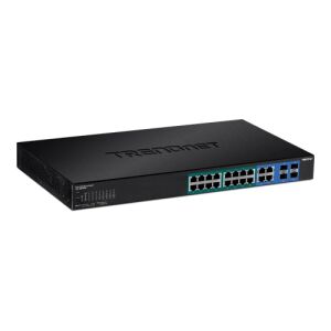 TRENDnet TPE-1620WSF 16 portos Gigabit PoE+ Web Smart Switch 4 SFP porttal - Trendnet