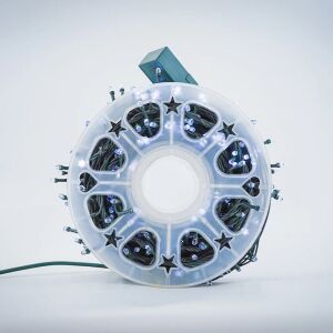 50 méteres LED karácsonyi fényfüzér 300 hideg fehér LED-del, 8 fényeffektussal, tökéletes otthonának vagy kertjének díszítéséhez - Fényfüzér