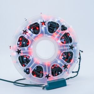 50 méteres piros LED karácsonyi fényfüzér 300 LED-del, tökéletes otthonának vagy kertjének díszítéséhez - Fényfüzér