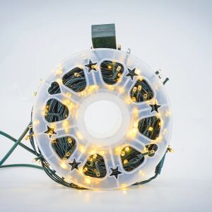 50 méteres meleg fehér LED szalagvilágítás 300 LED-del, 8 fényjátékkal, tökéletes karácsonyi dekorációhoz - Fényfüzér