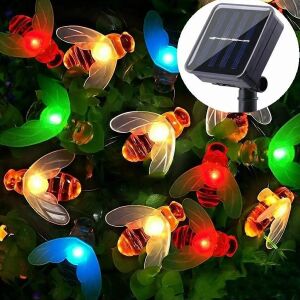 Méhkas napelemes fényfüzér, 50 LED, tarka, 6,5 m - Nonbrand Fényfüzér