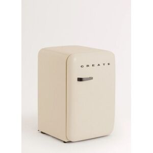 Мини ретро хладилник CREATE, кремав цвят, изглед под ъгъл - Мини хладилник