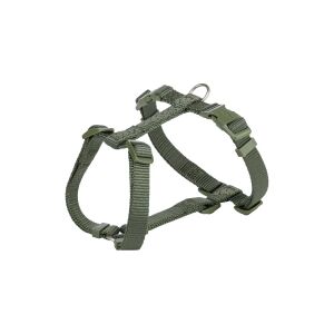 Trixie Hám-H Premium S-M: 42-60cm/15 mm, Oliva zöld 111778412 - Kisállat hám