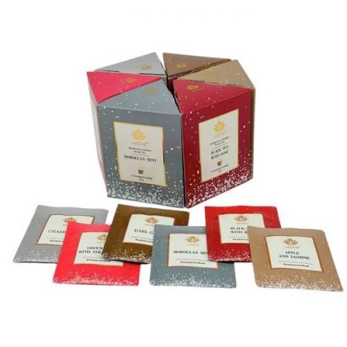 AROME karácsonyi zamatos teaválogatás díszdobozokban - 48 darabos 6 ízben