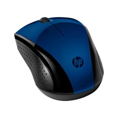 Mysz bezprzewodowa HP 220 niebiesko-czarna, widok pod kątem