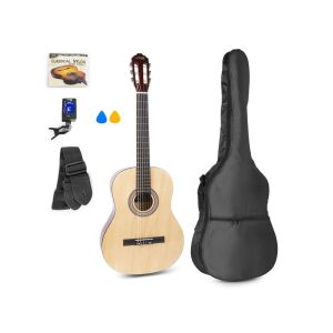 max SoloArt 4/4 akusztikus gitár szett tokkal, hangolóval, pengetőkkel és húrokkal - Hangszer