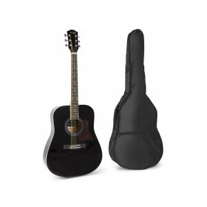 max SoloJam fekete akusztikus western gitár szett hordtáskával - Hangszer