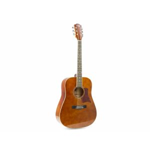max SoloJam dreadnought akusztikus gitár, sötét natúr szín - Hangszer