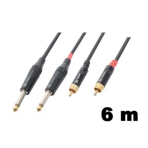 PD Connex CX74-6 sztereo jelkábel (2×6,3 mm Jack &#8211; 2x RCA) &#8211; (6 m) 111796844 - PD Connex