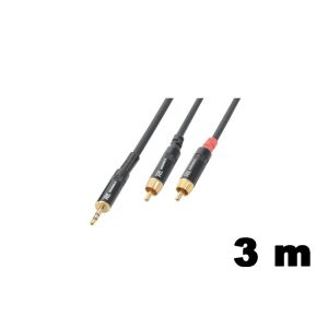 PD Connex CX85-3 sztereo jelkábel (3,5 mm Jack &#8211; 2x RCA) &#8211; (3 m) 111796856 - PD Connex