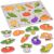 Holzsäulen-Puzzle mit Gemüse für Kinder, 11 Teile, enthält Karotte, Brokkoli, Tomate, Aubergine, Kürbis, Mais, Pilz, Spargel, Rübe, Kartoffel und Chinakohl