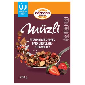 Cerbona Étcsokoládés-epres müzli 200 g (dobozos) 119562211 - Cerbona