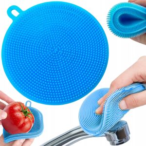 Kék Szilikon mosogató és takarító szivacs kollázs: paradicsom, csaptelep tisztítása, rugalmas - Mosogatószivacs