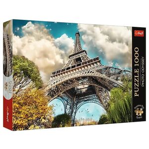Trefl Premium Plus 1000 darabos puzzle, melyen a párizsi Eiffel-torony látható. Kihívást jelentő és gyönyörű kirakós felnőtteknek és gyerekeknek. - Trefl Puzzle