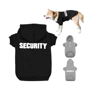 Kapucnis kutyaruha Security felirattal szürke "XXL"