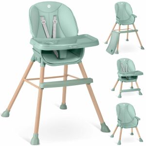 Nukido Tilo Green High Chair with adjustable height and removable tray - High Chair