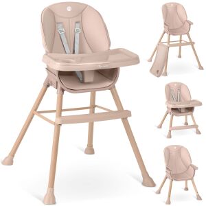 Nukido Tilo Pink High Chair with multiple views - High Chair