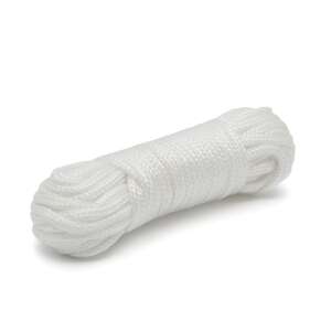 White nylon clothesline rope, 15 meters long - Outdoor clothes dryer