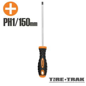 Handy 150mm PH1 Phillips screwdriver with rubberized handle - Screwdriver