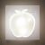 Phenom LED Apple Night Light, warm white, plug-in