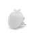 Apple shaped LED night light, warm white, plugged into a wall socket