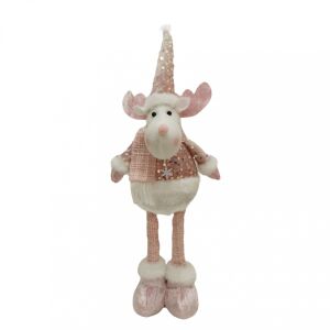 Flippy a rénszarvas karácsonyi dekoráció állítható lábakkal, fehér alapon - Flippy