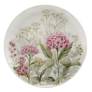 Mezei virágos kerámia kistányér, 20,5 cm, virágmintás - Tányér