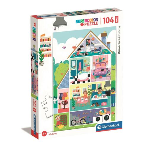 Clementoni Otthon Sweet Home 104 darabos Maxi Puzzle doboz ferde nézet - Clementoni