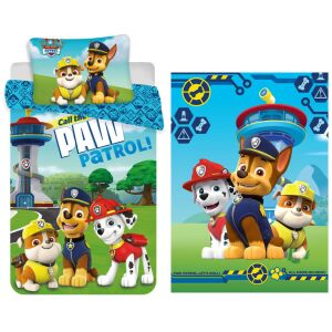Súprava posteľnej bielizne a deky pre deti Paw Patrol Tower - Posteľná bielizeň