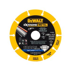 DEWALT EXTREME METAL Gyémánt vágókorong fémre 125 x 1,3 x 22,2 mm (fém/alu/inox)