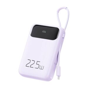 Mcdodo MC-3255 lila power bank beépített Lightning kábellel, 10000mAh, 22.5W - Mcdodo
