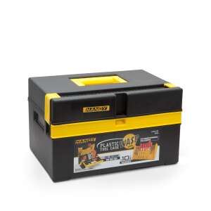 Handy Wasp Plastic Tool Case, black and yellow tool box with handle - Tool