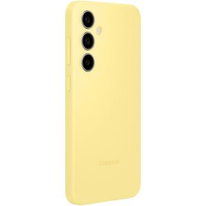 Samsung Galaxy S24 FE Yellow Silicone Case - Angled View - Samsung