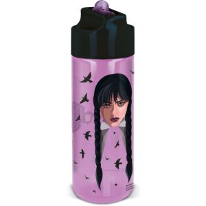 Wednesday Addams Nevermore Academy műanyag kulacs, 540ml, újrafelhasználható sportkulacs - Étel & Ital hordozó