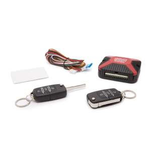 Delight universal central locking remote control set with two keyless remotes, control unit, wiring harness, and key blank - Vehicle alarm & lock