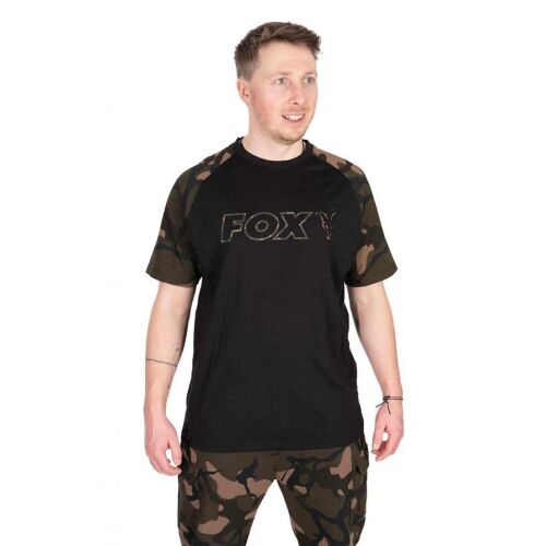 Black / camo outline t - medium