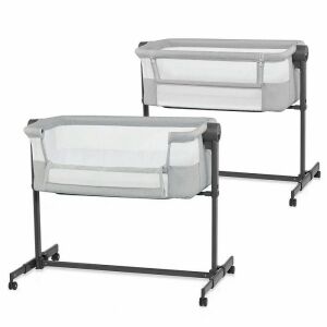Patut Co-Sleeper Kinderkraft Neste Up 2, Gri Deschis