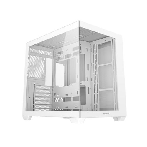 DeepCool Számítógépház - CG530 WH (fehér, ablakos, venti nélkül, BTS, ATX, 2xUSB3.0, 1xUSB2.0) 141333411 - DeepCool