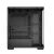 DeepCool CG580 computer case, black, tempered glass side panel, rear view