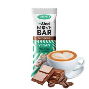 Abso Move Bar - Cappuccino ízű vegán fehérje szelet - 35 g 128075932 - Fehérje