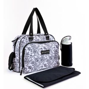 Baby on Board Simply Roses pelenkázó táska pelenkázó alátéttel és cumisüveg tartóval - Baby on Board