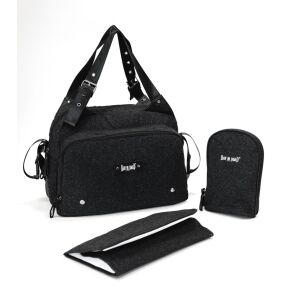 Baby on Board Titou Black pelenkázó táska pelenkázó alátéttel és hőszigetelt ételtartóval - Baby on Board