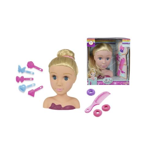 Simba Girls Styling Kopf Puppe mit Zubehör