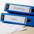 Brother label tape on blue binders, black on white, 62mm wide