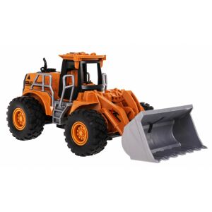 Oranžový diaľkovo ovládaný buldozér hračka so sivou lopatou - Ramiz Vozidlo na diaľkové ovládanie