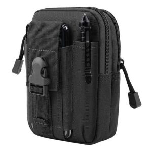 Militärische taktische Tasche, Polyester, Fassungsvermögen 1 l, 18 cm, schwarz 111996925 - Wanderrucksäcke