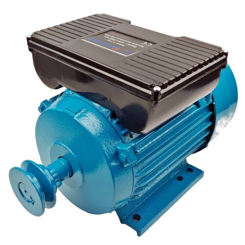 Broman egyfázisú villanymotor, 2200 W, 3000 ford./perc, 2 kondenzátor, öntöttvas ház