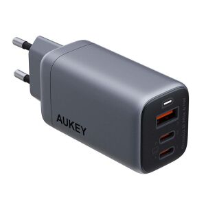 Aukey PA-B6U 67W USB-C Wandladegerät, Grau - Aukey Ladegeräte für Telefone