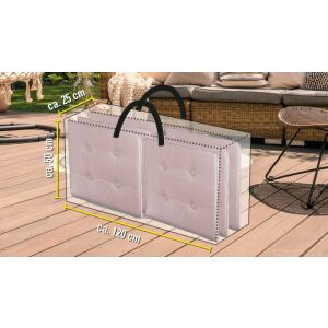 Kinzo Garden párnatároló zsák méretekkel, kültéri környezetben - Grill védőhuzat