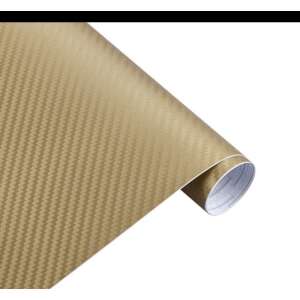 Gold carbon fiber vinyl wrap, 127 x 15 cm - Vehicle wrap